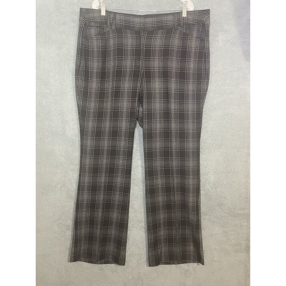 Lane Bryant Pants Womens 22 Long Black‎ Straight Leg Elastic Waistband Career